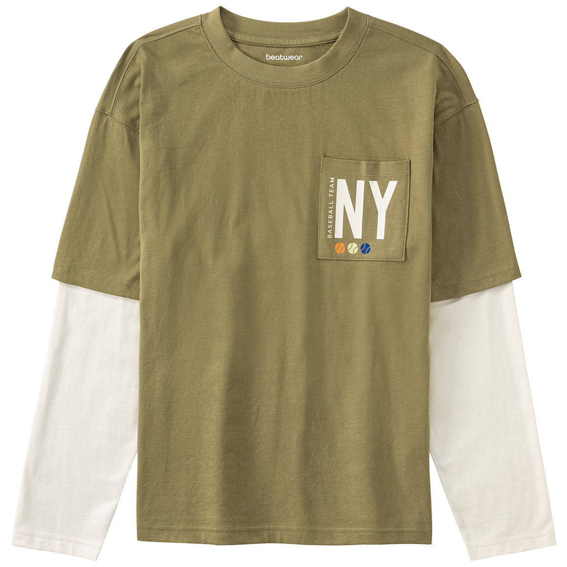 Jungen Langarmshirt im Lagen-Look