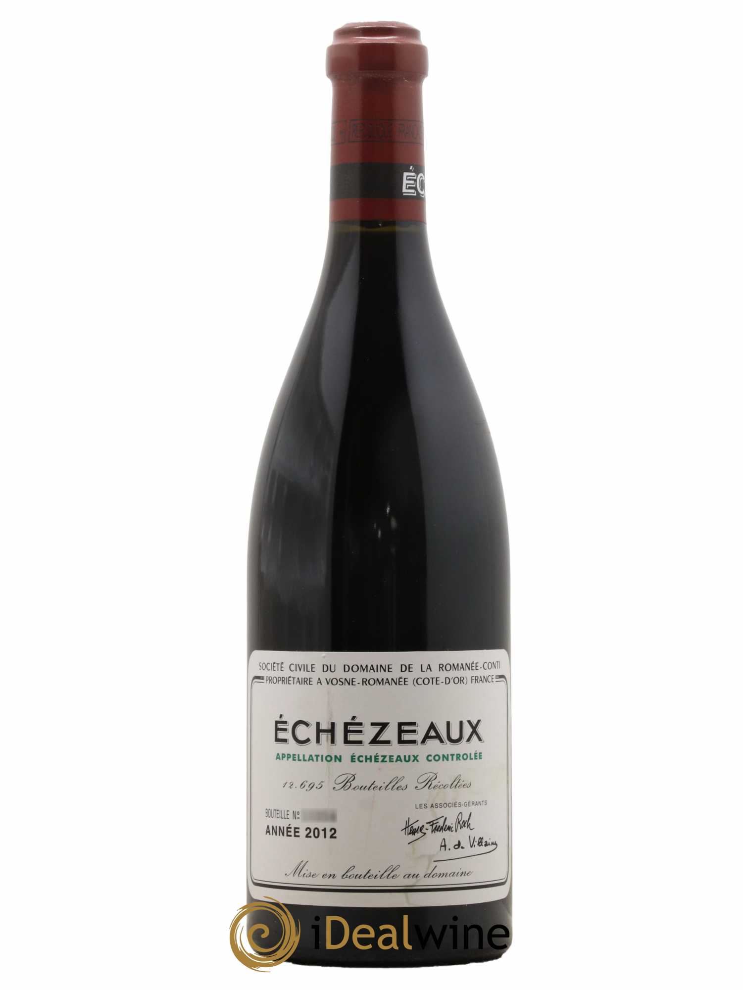 Echezeaux Grand Cru Domaine de la Romanée-Conti  2012 - Lot de 1 Bouteille