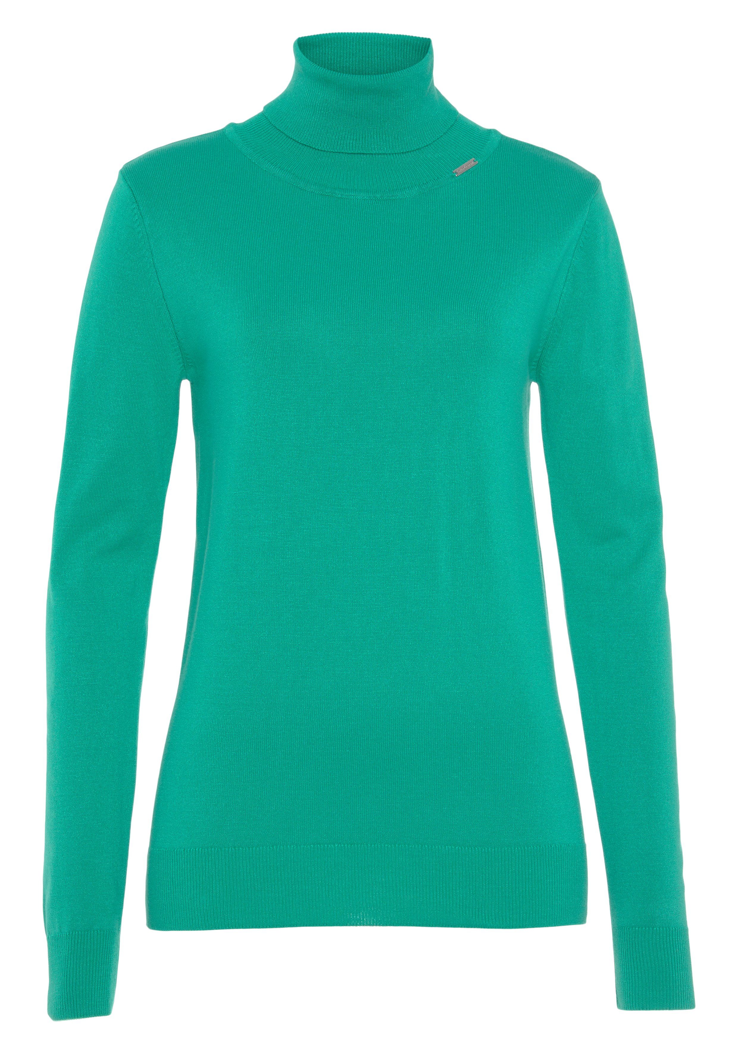 Bruno Banani Rollkragenpullover mit Metalllogo-NEUE FARBEN