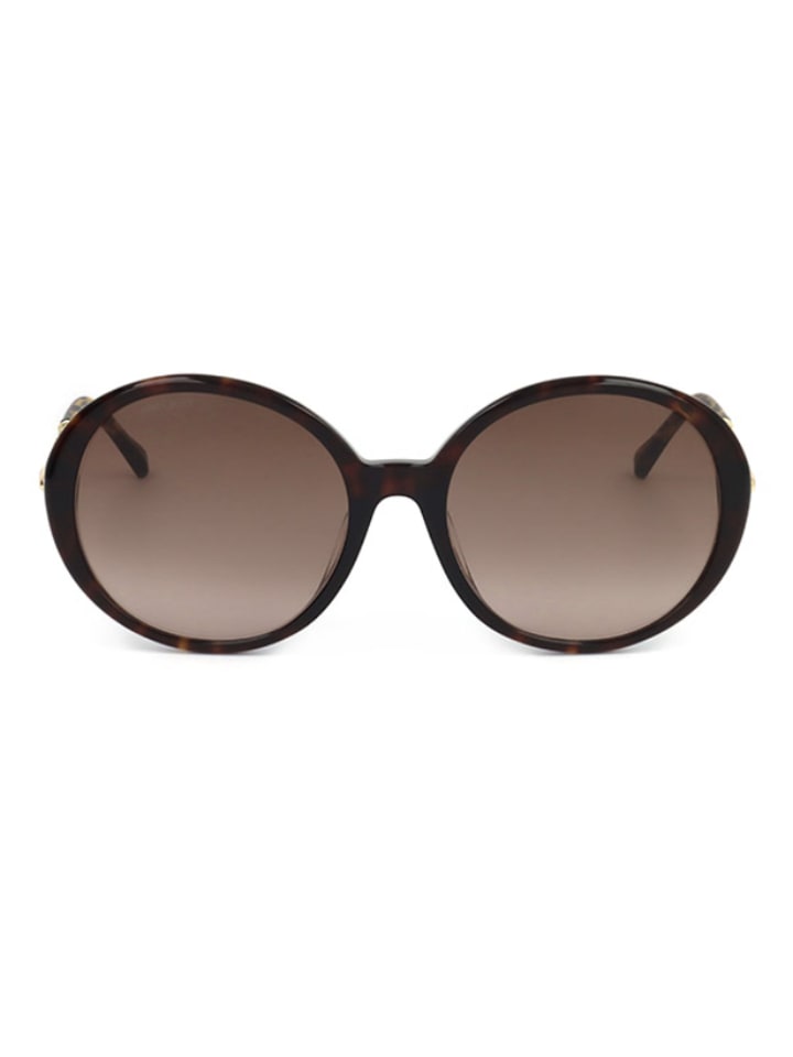 Jimmy Choo Damen-Sonnenbrille in Gold/ Braun günstig kaufen 57