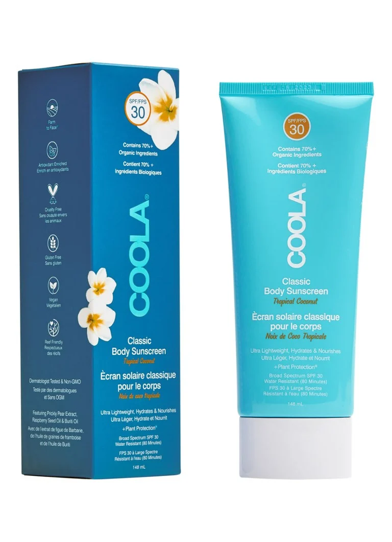 Coola Classic organska losion za sunčanje za tijelo SPF 30 Tropski kokos - krema za sunčanje
