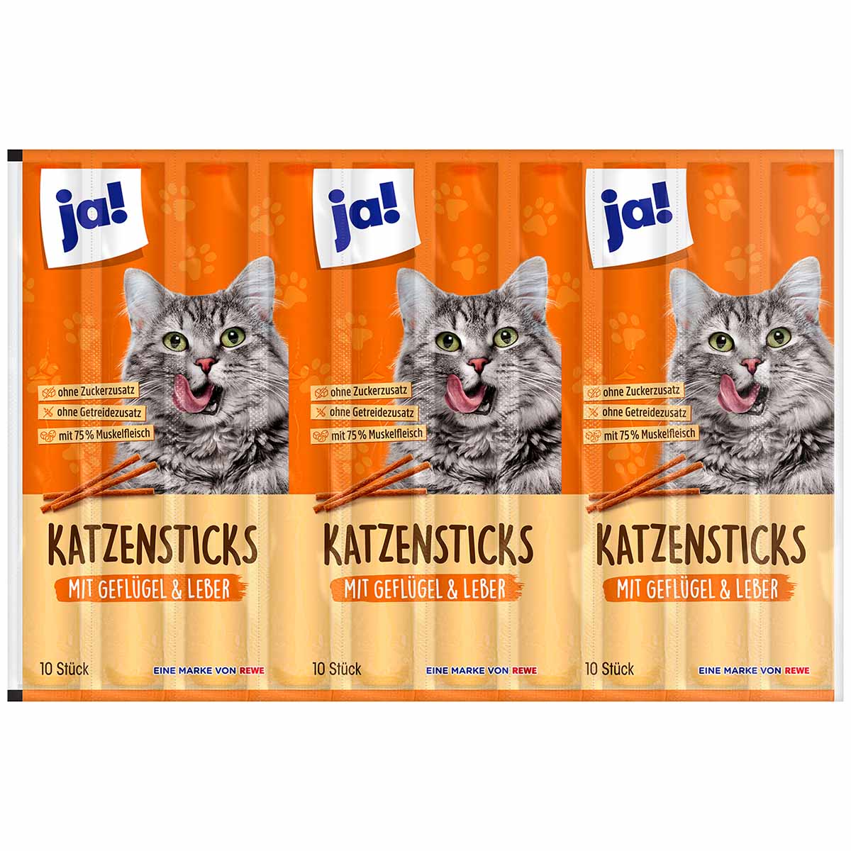 ja! Feine Katzensticks Mischkarton 60x10 Sticks