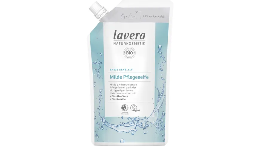 lavera BASIS SENSITIV milde Pflegeseife Nachfüllbeutel 500 ml