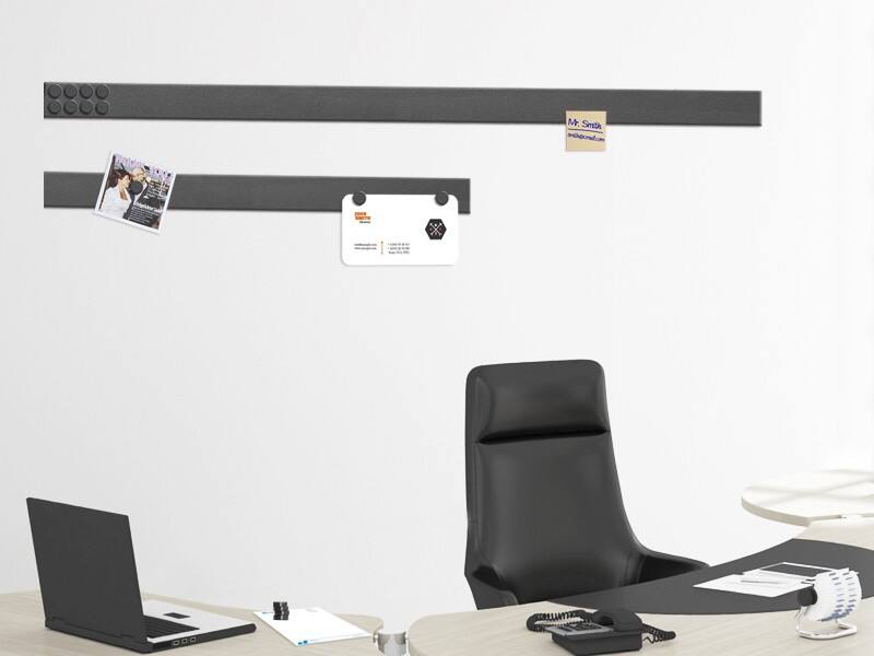 master of boards Magnetleiste 100 (B) x 0,2 (T) x 5 (H) cm Schwarz 4 Stück