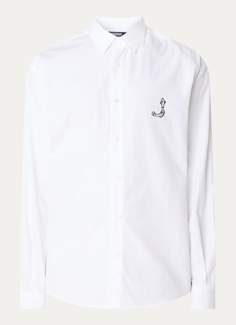 Camisa Jacquemus de corte regular com logo e estampa nas costas.