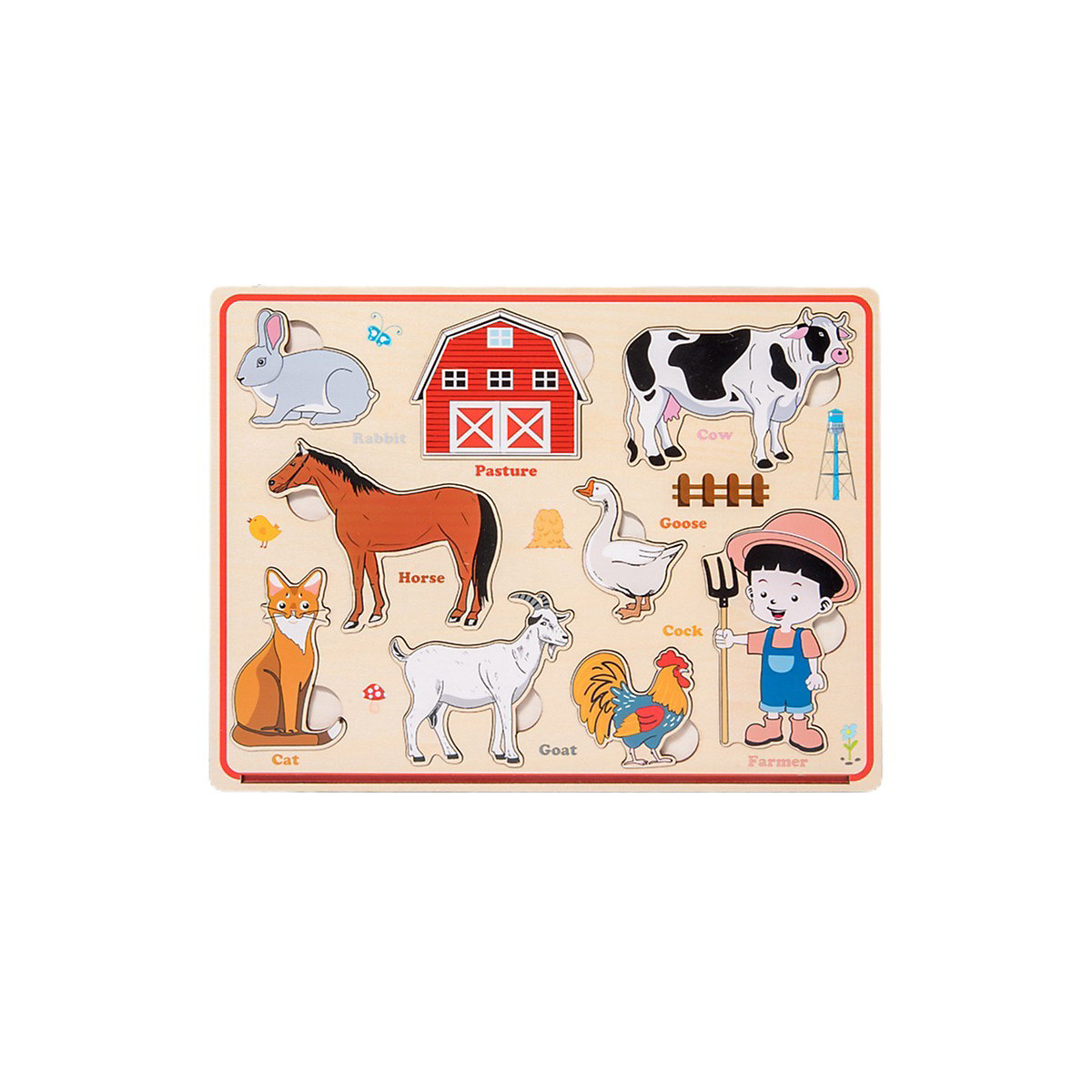Magnetische Kinderpuzzles aus Holz für frühes Lernen 3D Tier Spielzeug Magnet Puzzle