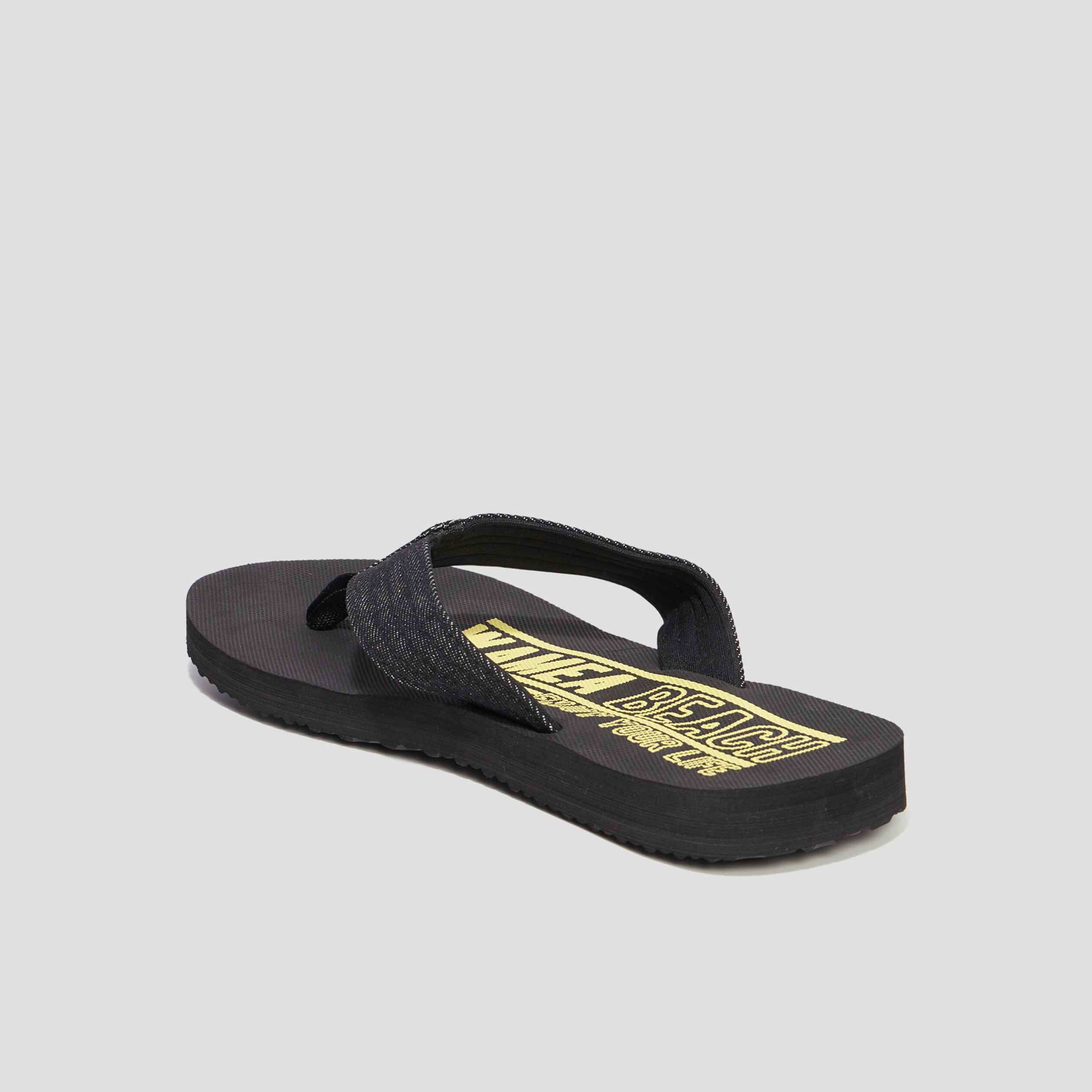 Tongs brides en jean Wamea Beach jaune homme | La Halle