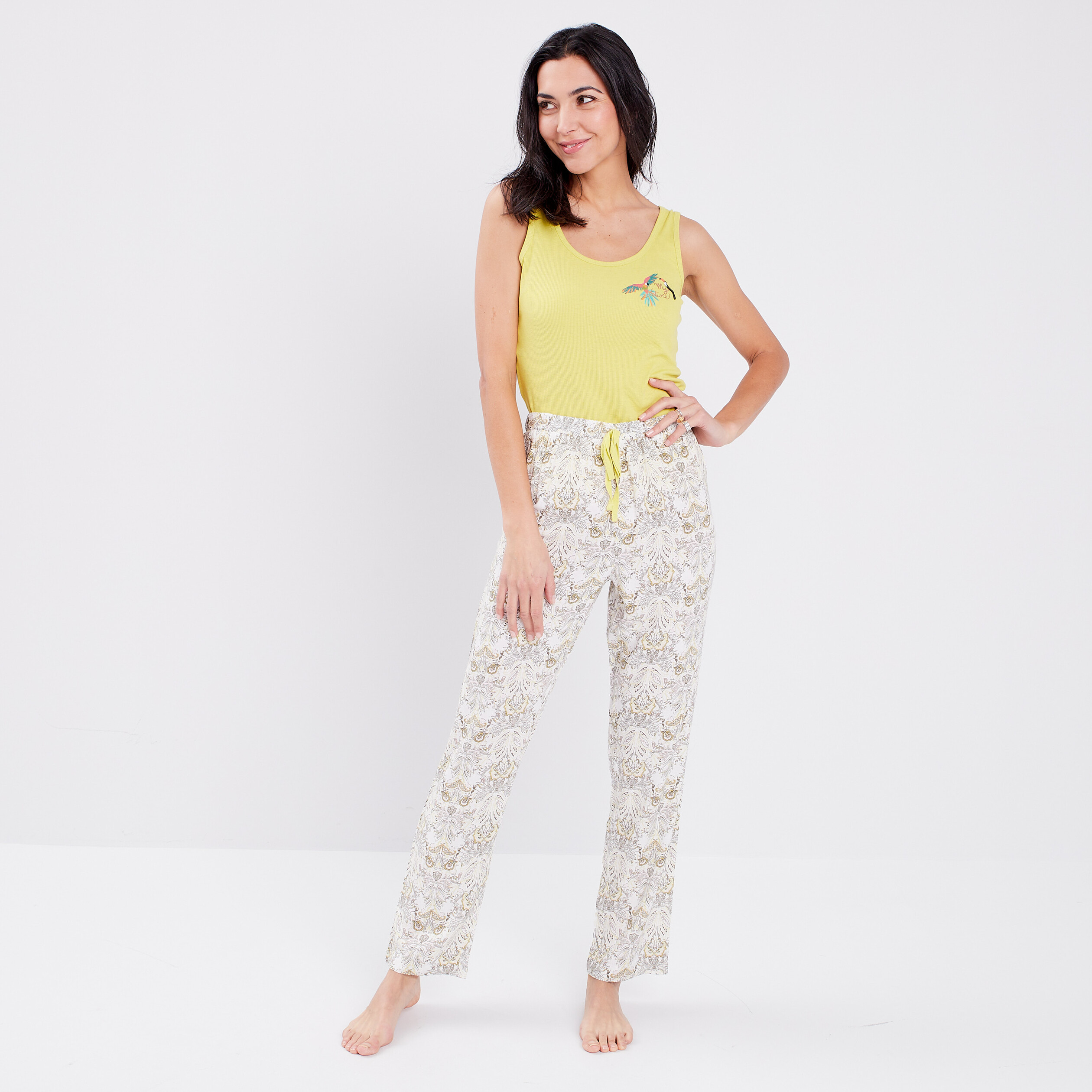 Ensemble de pyjama beige femme | La Halle
