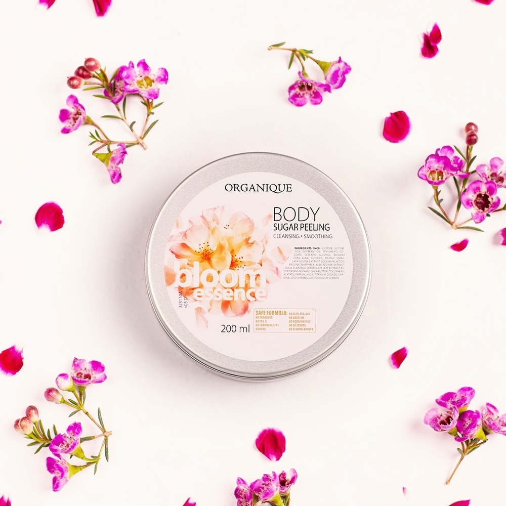 organique cosmetics Gommage corporel au sucre hydratant Gommage corporel