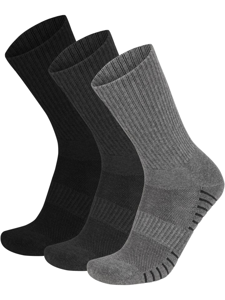 normani 4 Trekkingwandersocken mit Polstersohle und Komfortbund in Anthrazit günstig kaufen