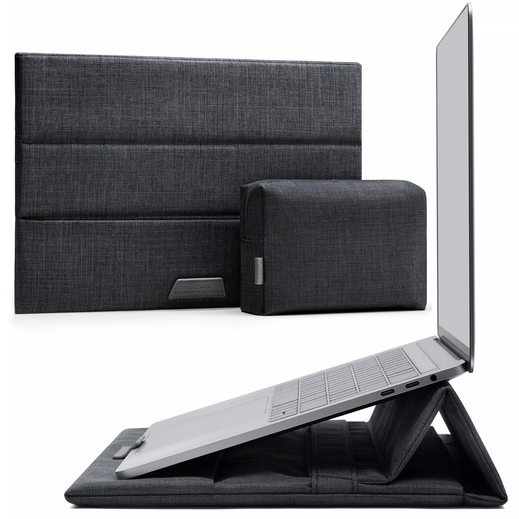 Inateck Laptop-Hülle 13 Zoll Laptop Tasche mit Standfunktion Zubehörtasche 33 cm (13 Zoll), klappbar