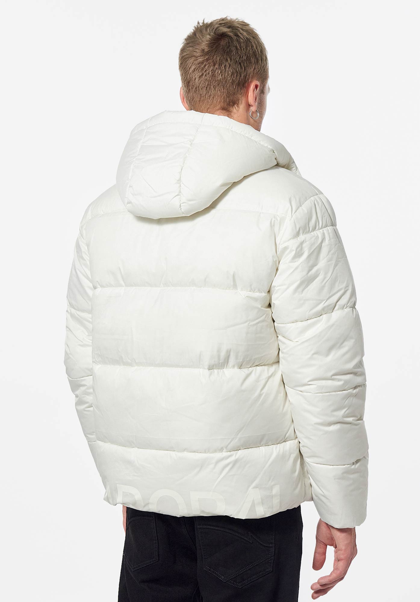 SIMON  Doudoune blanche Homme en 100% polyester recyclé