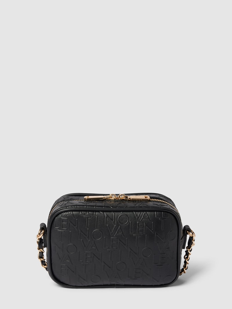 Handtasche mit Label-Prägung Modell 'RELAX' in black
