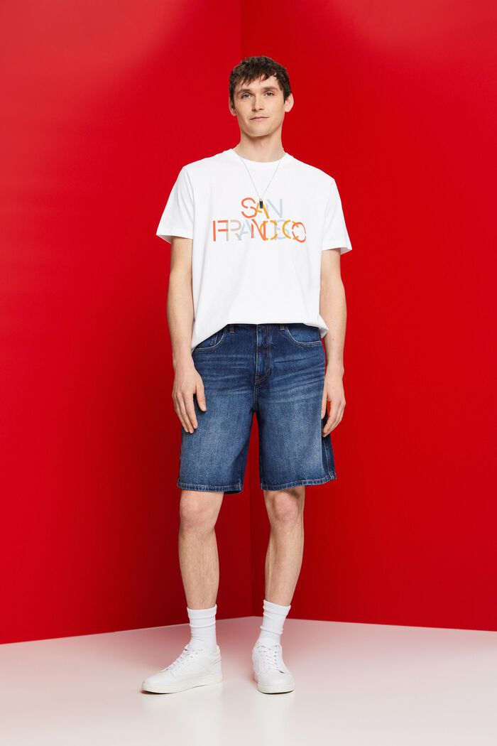 Baumwoll-T-Shirt mit Logoprint