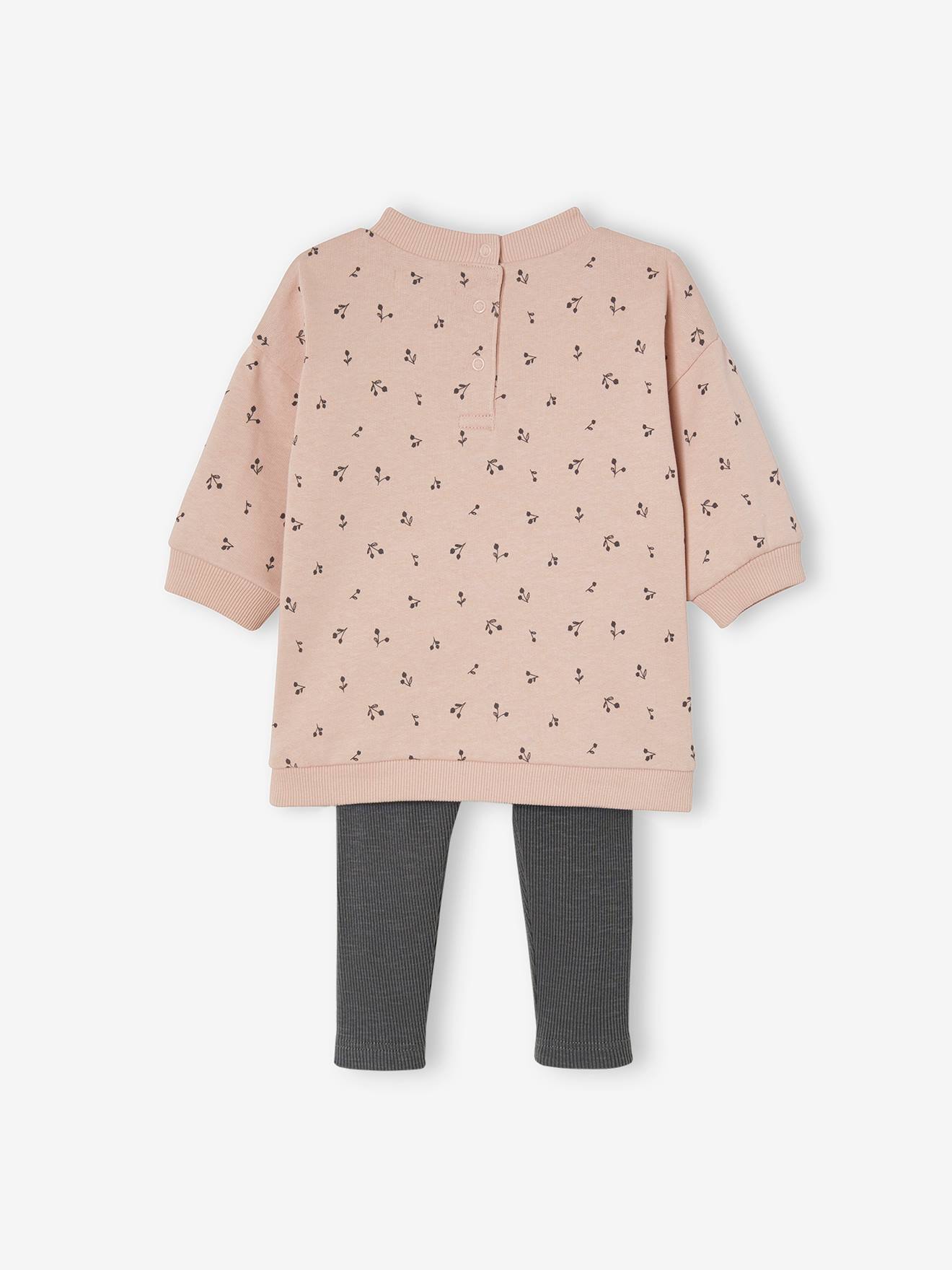 Ensemble robe + legging bébé personnalisable beige doré