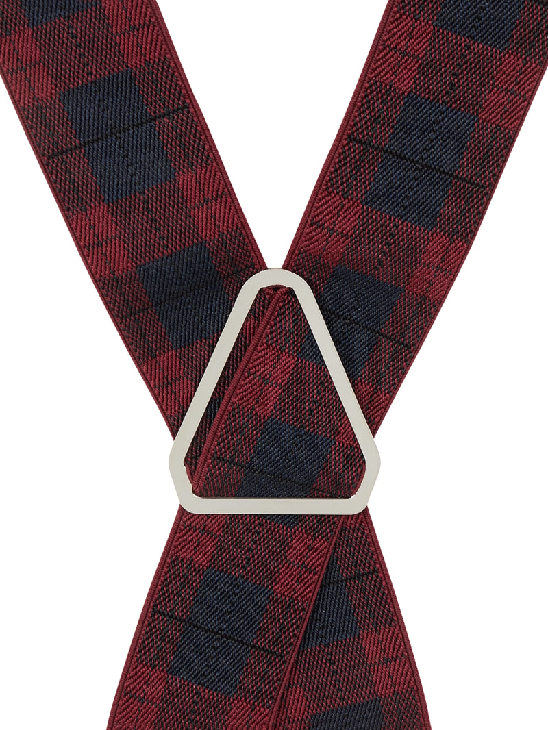 Hosenträger in X-Form in bordeaux rot
