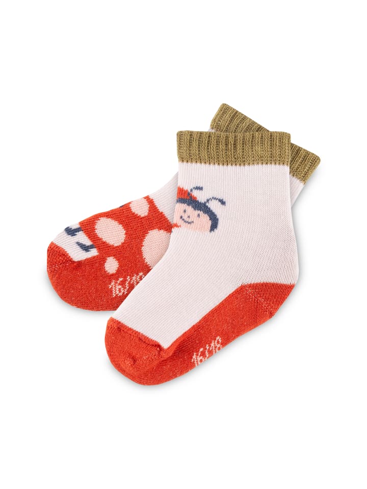 Sigikid Socken-Set 3er happy ladybug in Rot/Rosa/Grün günstig kaufen