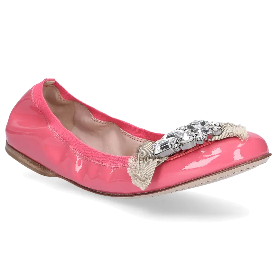 Miu Miu - Ballerinas Faltbar Lackleder - pink