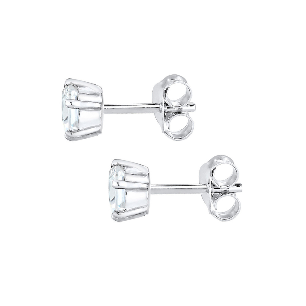 Elli Elli Boucles d'Oreilles Femmes Clous d'oreilles Étincelant Rond Classique avec Cr Boucles d'oreilles