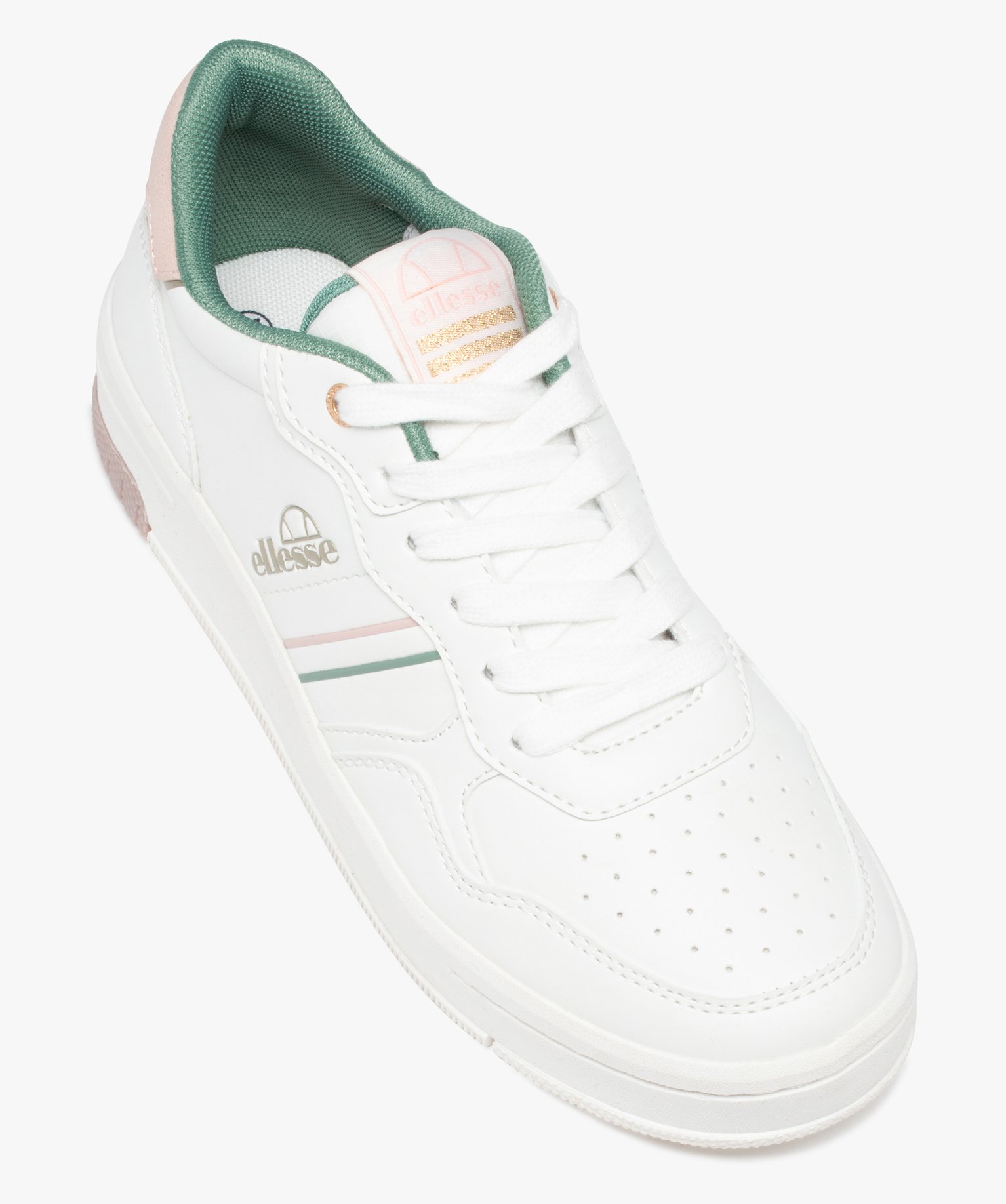 Baskets femme style rétro à bandes colorées - Ellesse blanc | GEMO