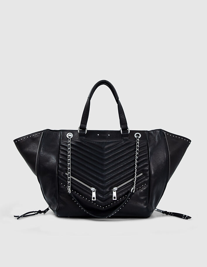 Sac cuir noir LE 1440 ROCK Leather Story femme