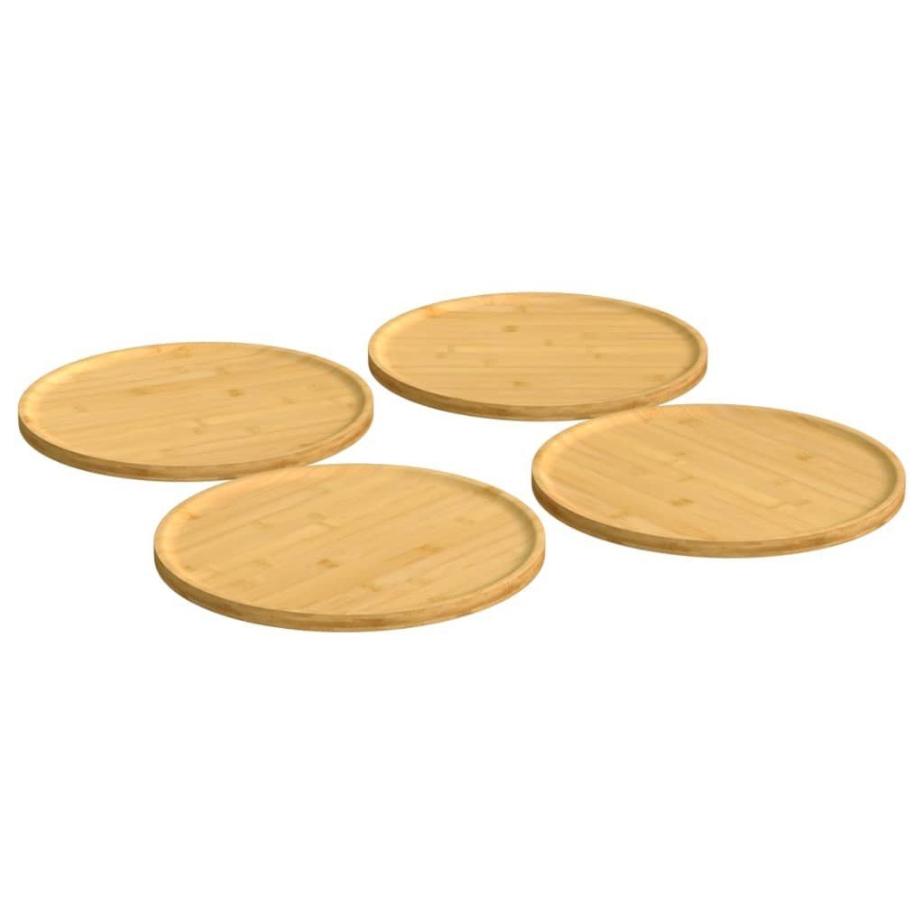 vidaXL Pizzablech Pizzateller 4 Stk. Ø32x1,5 cm Bambus, Bambus