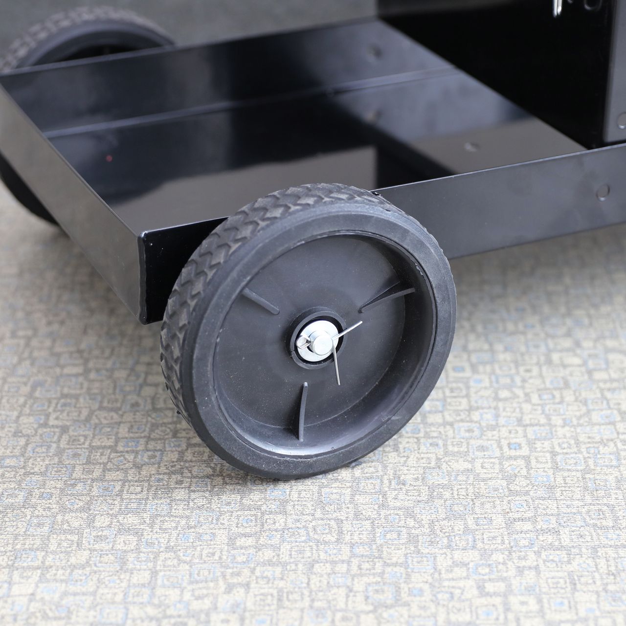 Tech Craft Schweißwagen, Gasflaschenwagen, mit Sicherheitskette, 3 Regale, schwarz