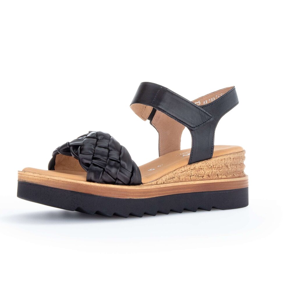 Gabor comfort Keilsandalette schwarz
