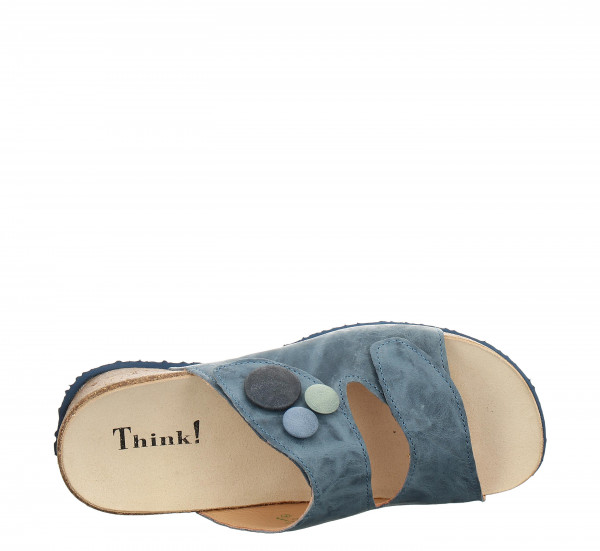 MIZZI Pantolette - Denim/Kombi
