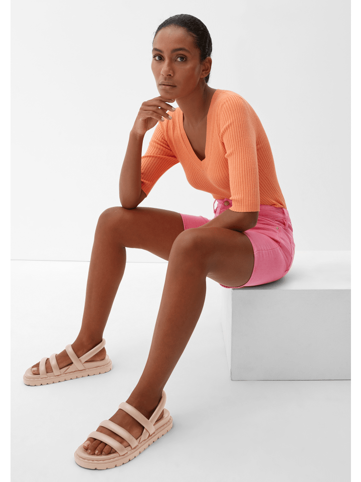 s.Oliver Jeans-Hose kurz in Pink günstig kaufen