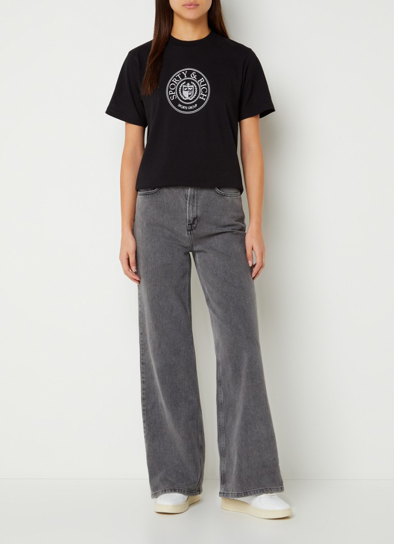 Tricou sport și elegant cu stema statului Connecticut și logo imprimat.