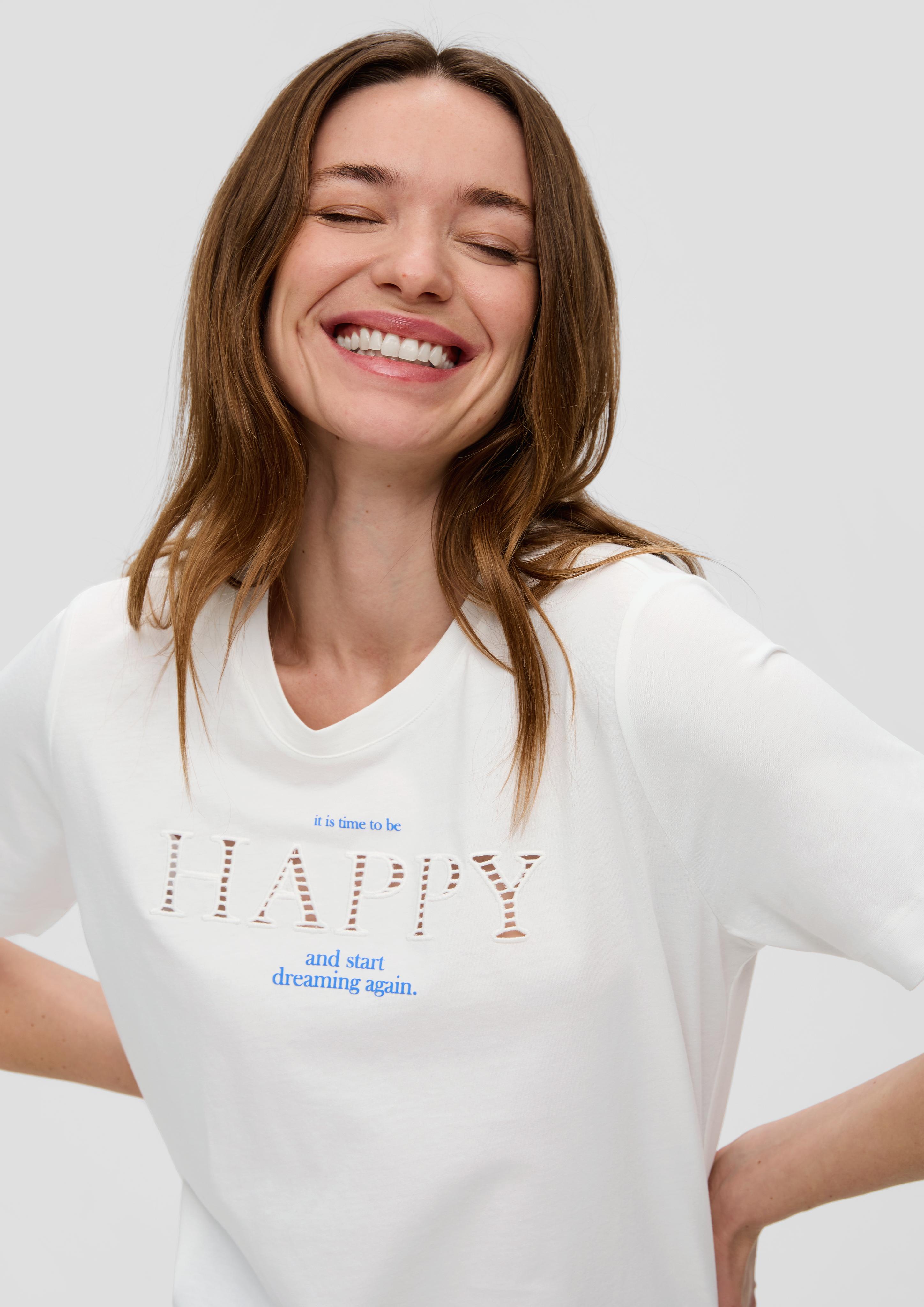 T-Shirt mit Frontprint  2144448-02D0