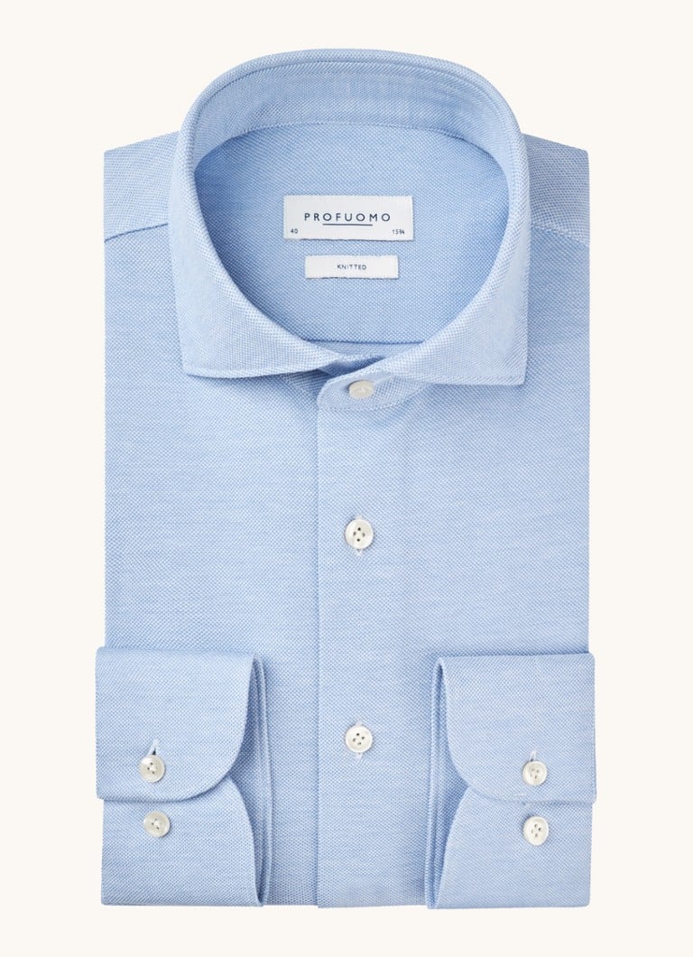 Camicia Profuomo Slim Fit in maglia elasticizzata