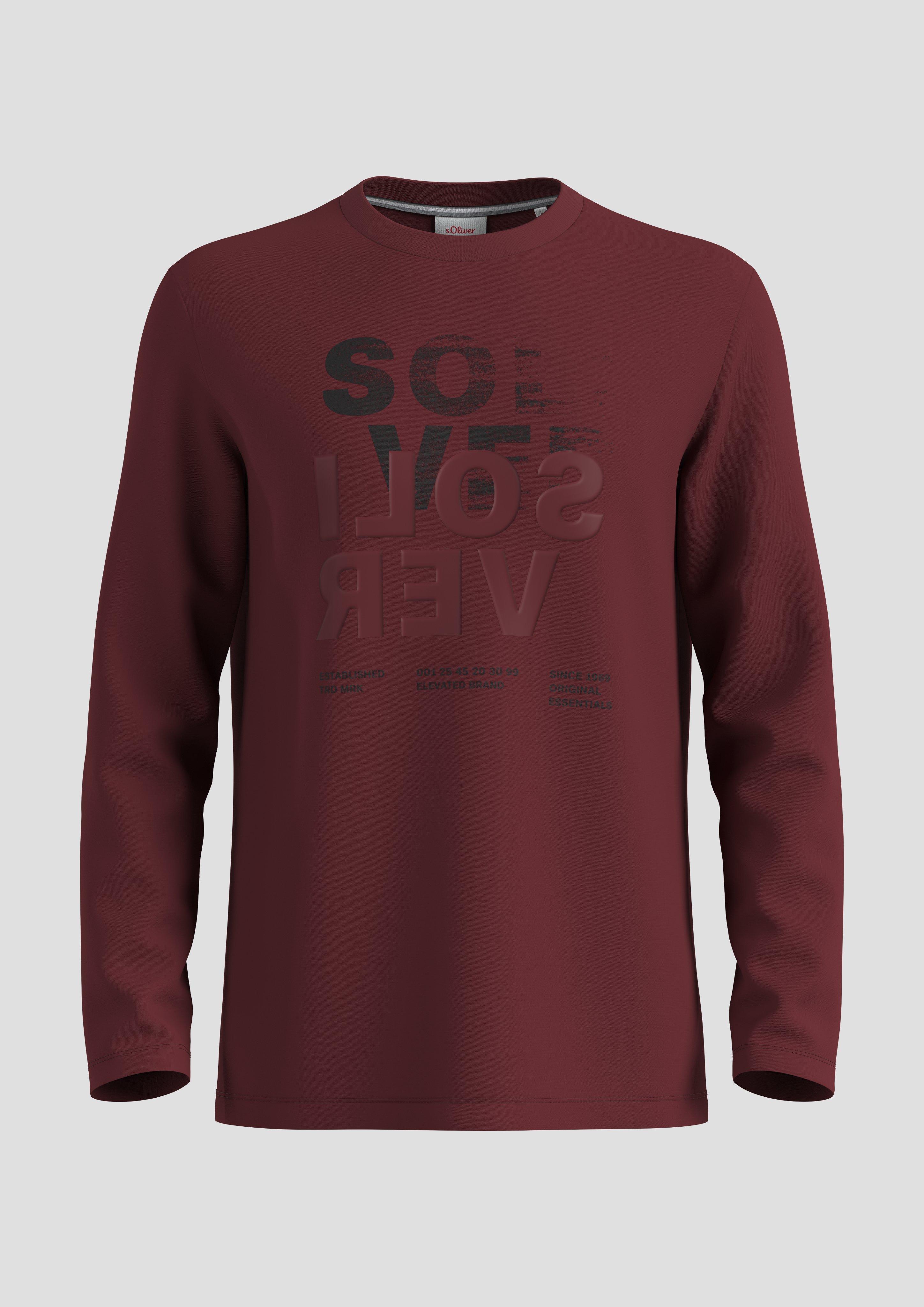 Longsleeve mit gummiertem Label-Print  2138671-39D1