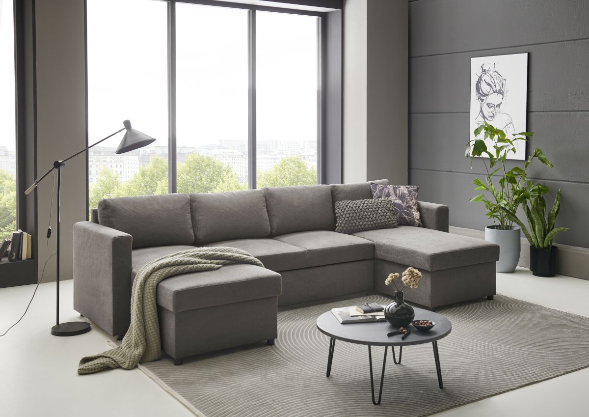 Sun Garden Wohnlandschaft Jena mit Schlaffunktion Taupe
