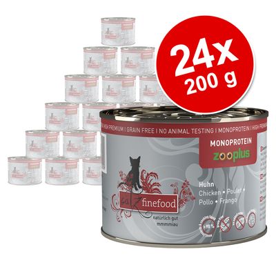 Sparpaket catz finefood Monoprotein zooplus 24 x 200 g