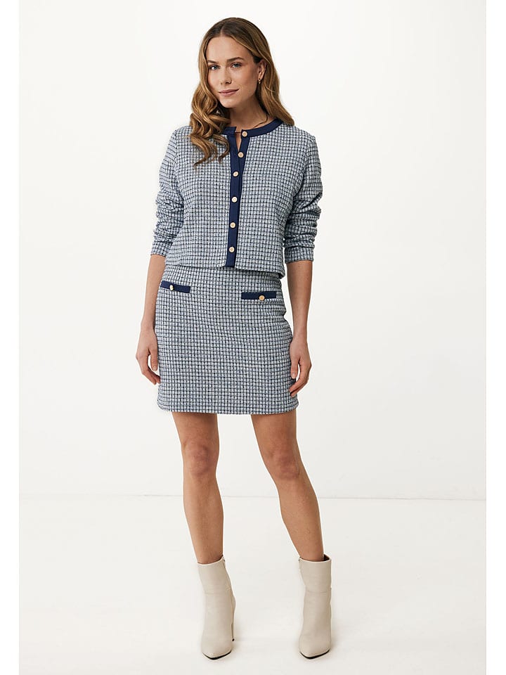 Mexx Cardigan in Dunkelblau/ Weiß günstig kaufen