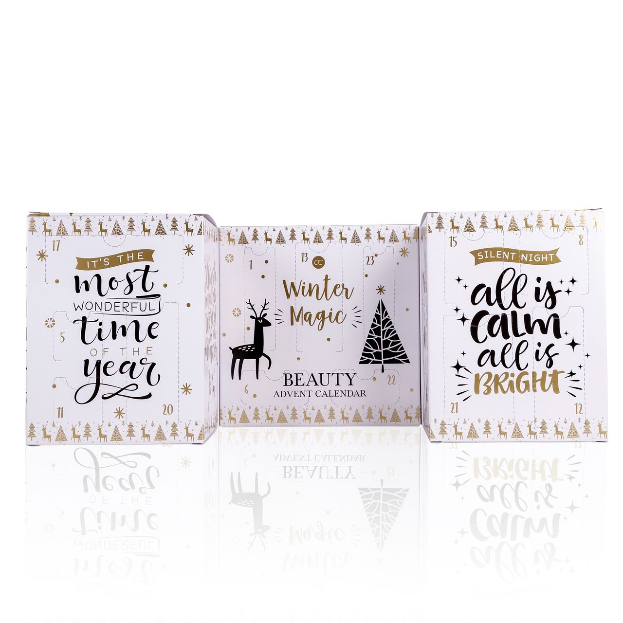 accentra Adventskalender Dekorativkosmetik WINTER MAGIC in würfelförmiger Box