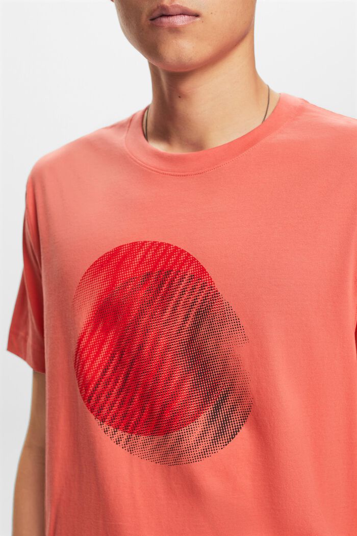 T-Shirt mit Print vorne, 100 % Baumwolle