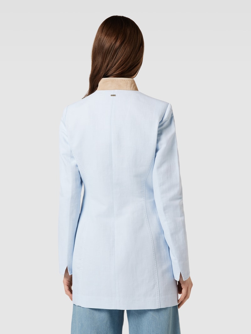 Blazer mit Stehkragen in bleu