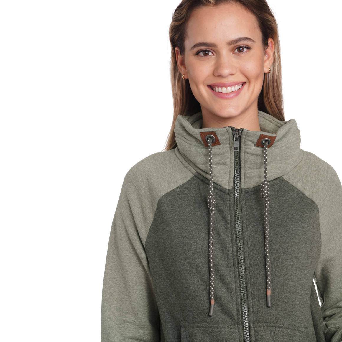 Damen Sweatjacke mit Schalkragen