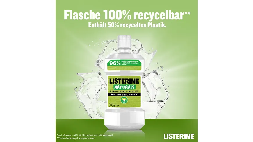 Listerine Mundspülung Naturals Zahnfleischschutz 500 ml