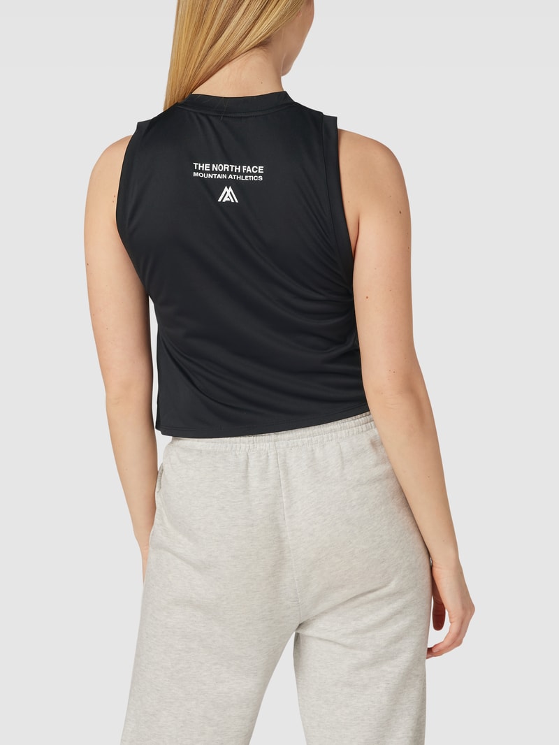 Tanktop in Two-Tone-Machart in schwarz