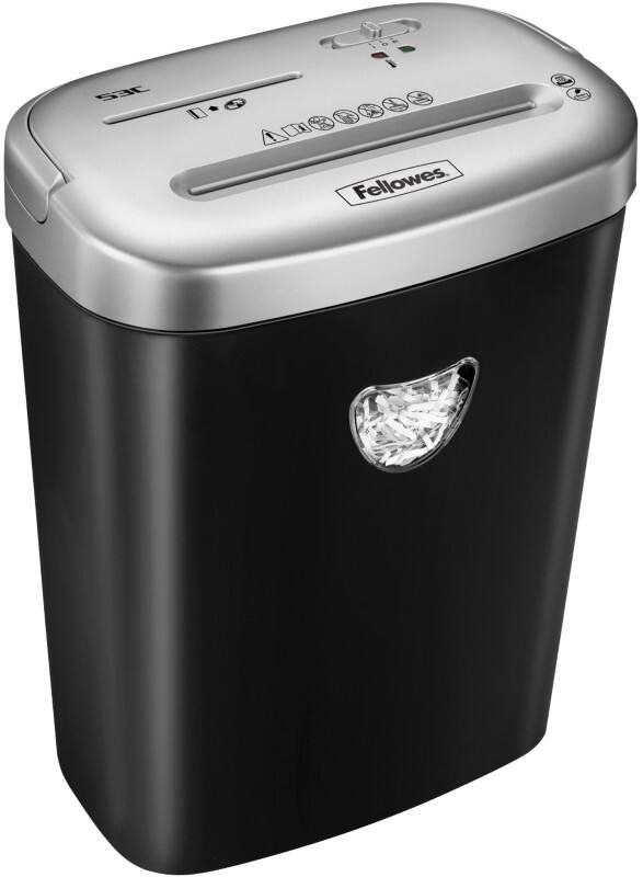 Fellowes Powershred Aktenvernichter 9 Blatt Partikelschnitt Sicherheitsstufe P-4, O-1, T-4 23 L 53C