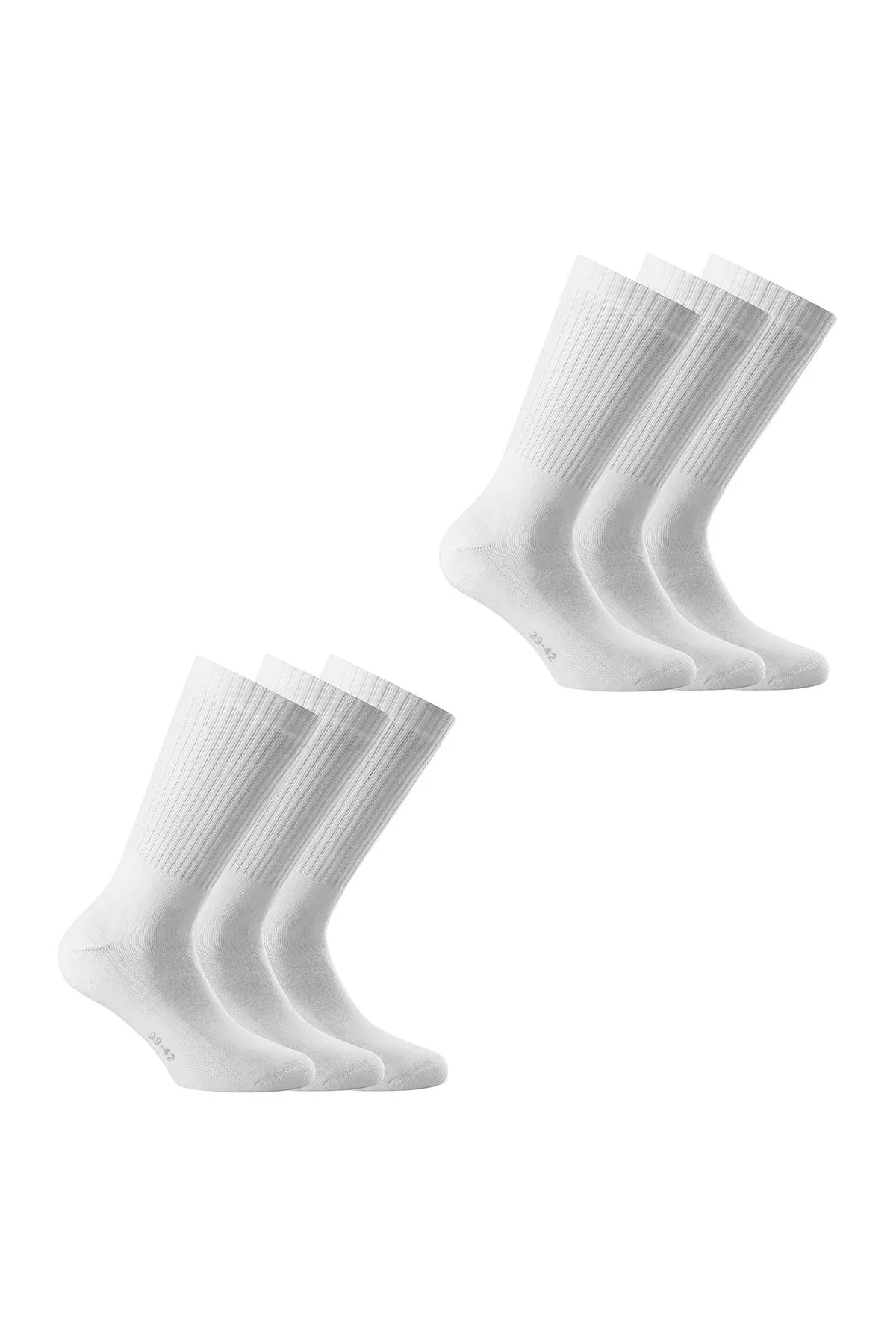 Rohner  Basic Unisex Sportsocken, 6er Pack - Basic Sport, einfarbig
