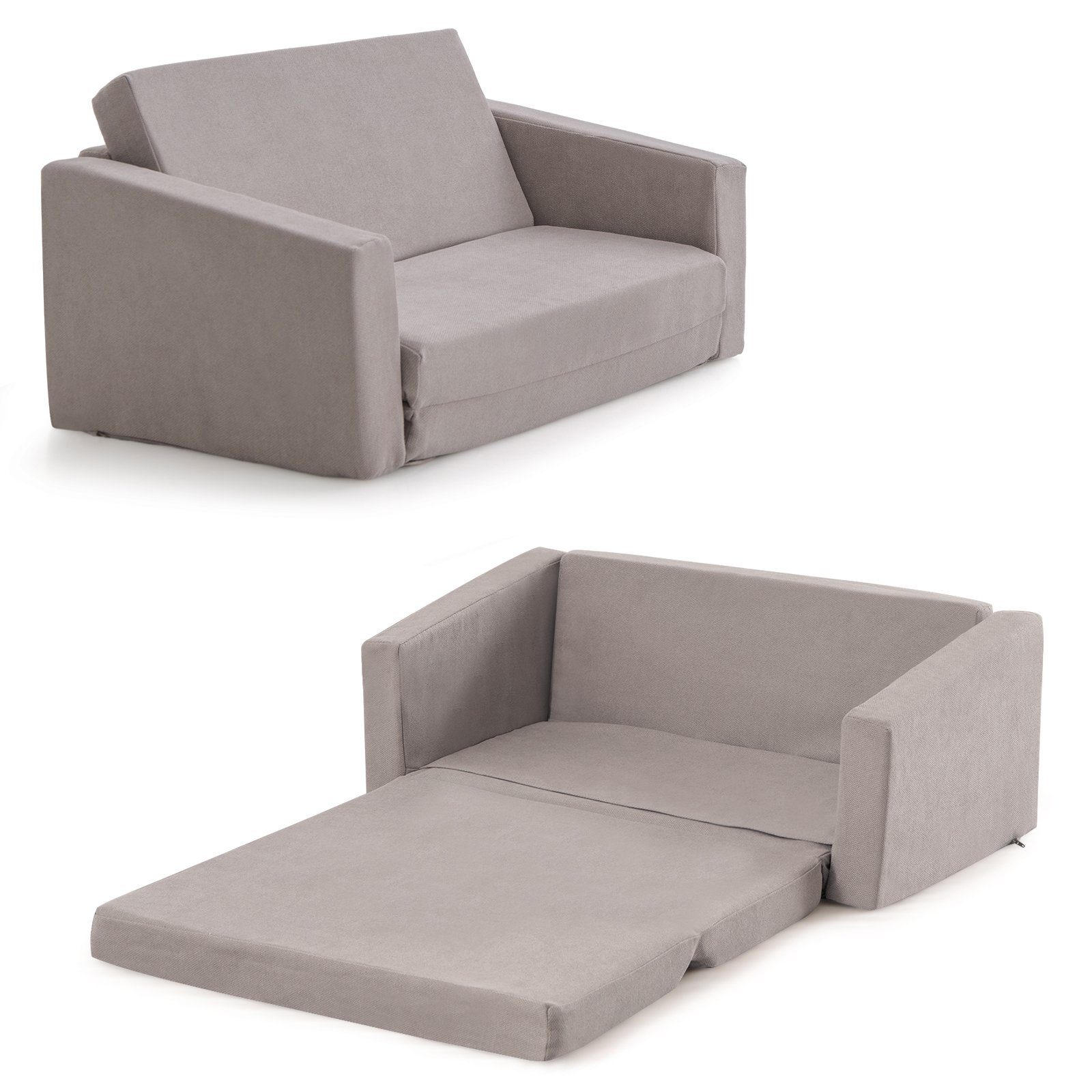 COSTWAY Kindersofa 2 in 1 Schlafsofa, 77 x 43 x 40 cm