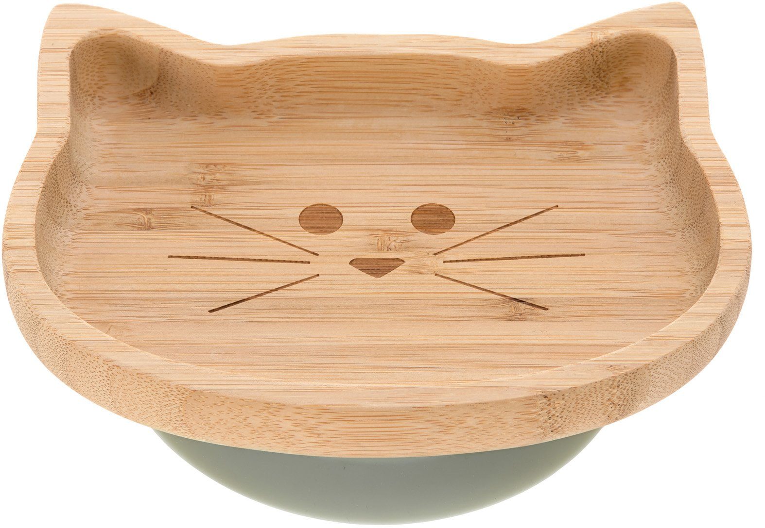 LÄSSIG Teller Little Chums, Cat, mit Saugnapf