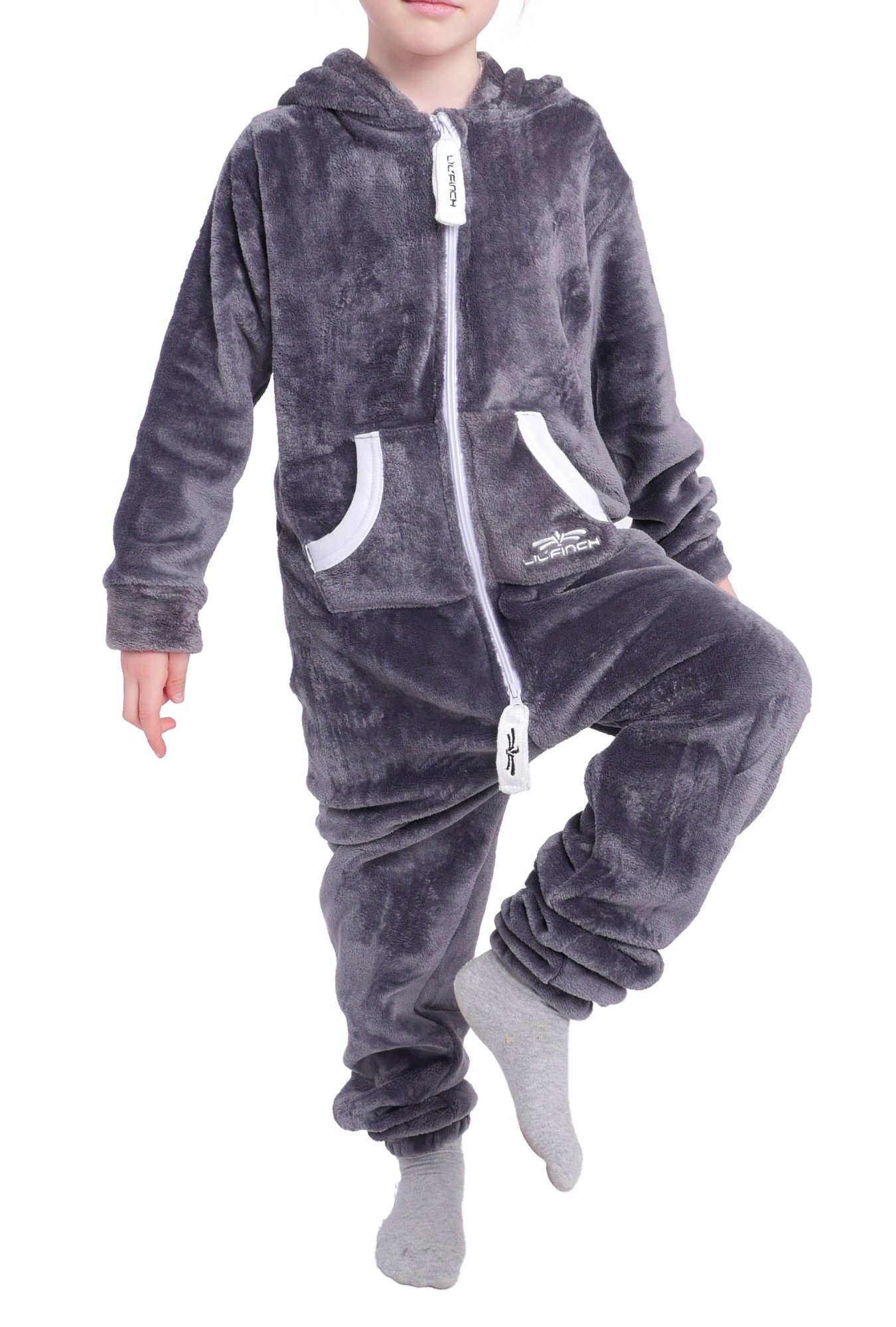 LIL'FINCH Jumpsuit Kinder LIL'Teddy F2004 Jungen Mädchen Overall Teddy Fleece