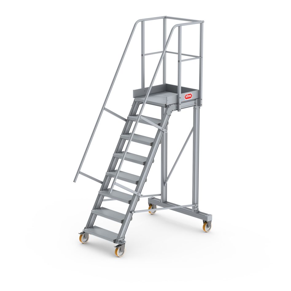Scala a piattaforma Altrex 226008 a 8 gradini con inclinazione di 60 gradi