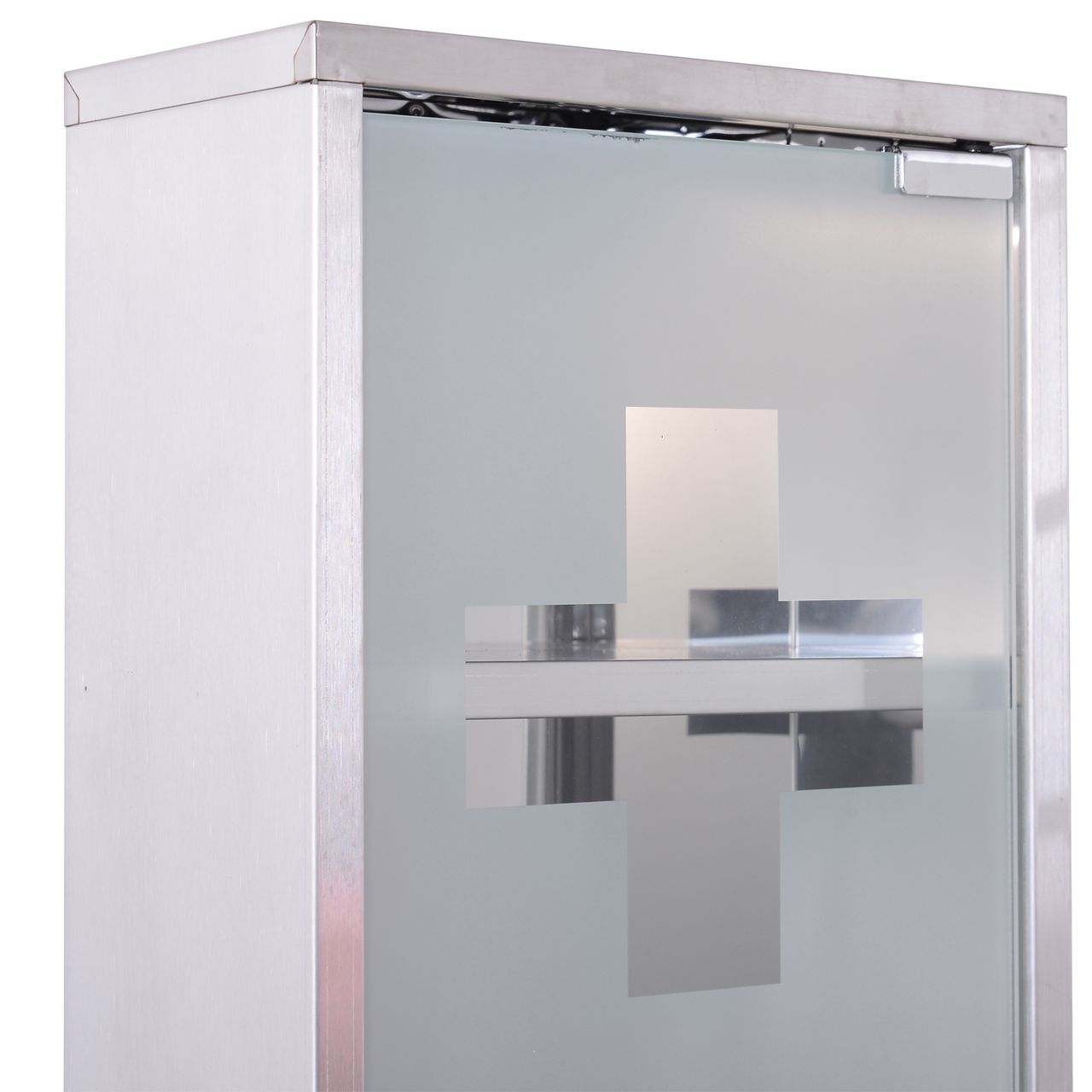 HOMCOM Medizinschrank Medikamentenschrank Arzneischrank 3 Fächer Hausaoptheke Edelstahl 25 x 12 x 48cm